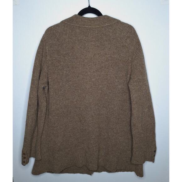 Eileen Fisher Baby Alpaca Oversized Cardigan Sweater XL Button Beige Lagenlook - Picture 11 of 11